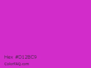 Hex #d12bc9 Color Image