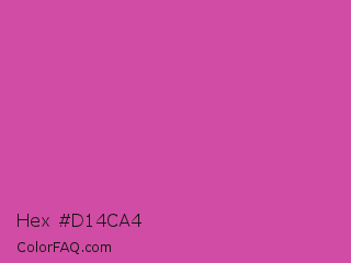 Hex #d14ca4 Color Image