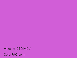 Hex #d15ed7 Color Image