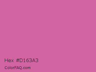 Hex #d163a3 Color Image