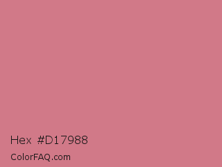 Hex #d17988 Color Image
