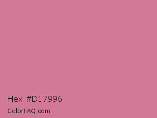 Hex #d17996 Color Image