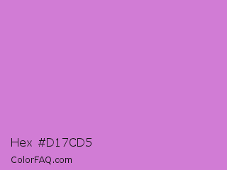 Hex #d17cd5 Color Image