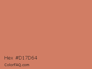 Hex #d17d64 Color Image