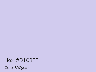 Hex #d1cbee Color Image