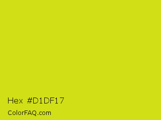 Hex #d1df17 Color Image