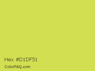 Hex #d1df51 Color Image