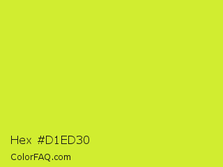 Hex #d1ed30 Color Image