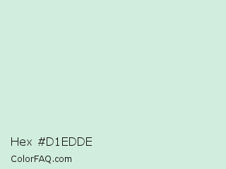 Hex #d1edde Color Image