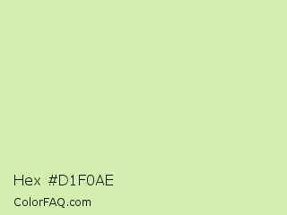 Hex #d1f0ae Color Image
