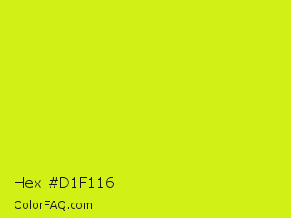 Hex #d1f116 Color Image
