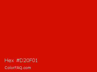 Hex #d20f01 Color Image