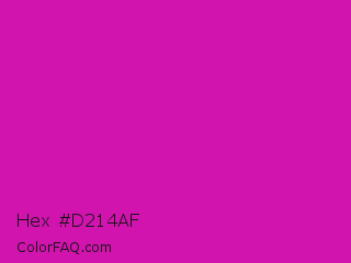 Hex #d214af Color Image