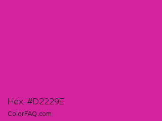 Hex #d2229e Color Image