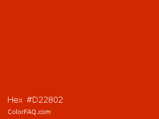 Hex #d22802 Color Image