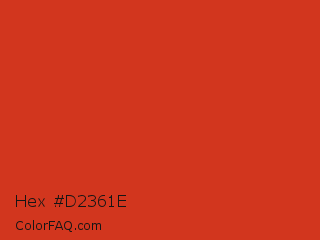 Hex #d2361e Color Image