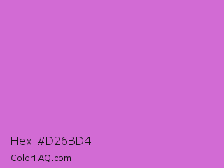 Hex #d26bd4 Color Image