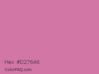 Hex #d276a6 Color Image