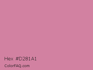 Hex #d281a1 Color Image