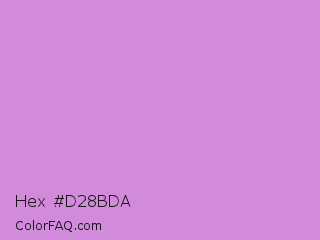 Hex #d28bda Color Image