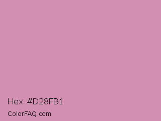 Hex #d28fb1 Color Image