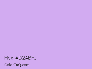 Hex #d2abf1 Color Image