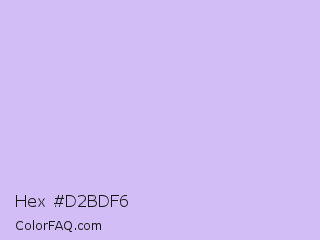Hex #d2bdf6 Color Image