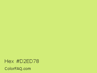 Hex #d2ed78 Color Image