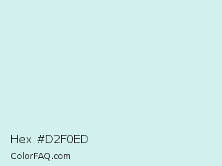 Hex #d2f0ed Color Image