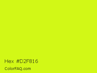 Hex #d2f816 Color Image