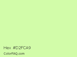Hex #d2fca9 Color Image