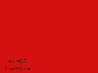 Hex #d31111 Color Image
