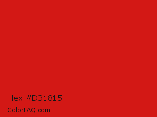 Hex #d31815 Color Image