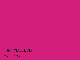 Hex #d31e7b Color Image