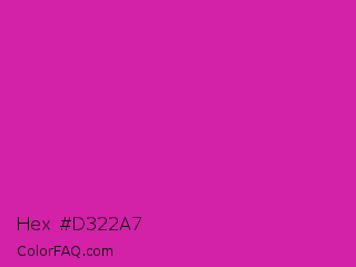 Hex #d322a7 Color Image