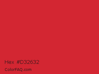 Hex #d32632 Color Image
