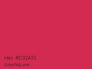 Hex #d32a51 Color Image