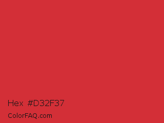 Hex #d32f37 Color Image