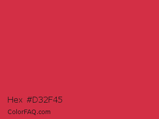Hex #d32f45 Color Image
