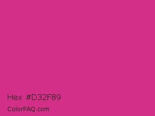 Hex #d32f89 Color Image