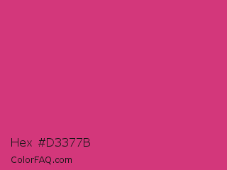 Hex #d3377b Color Image