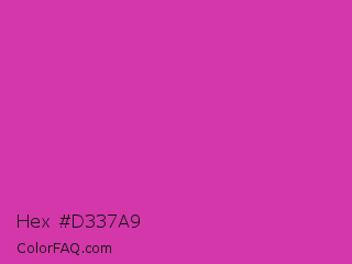 Hex #d337a9 Color Image