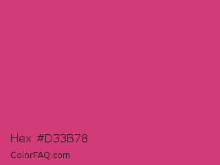 Hex #d33b78 Color Image