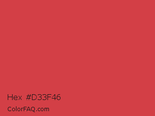 Hex #d33f46 Color Image
