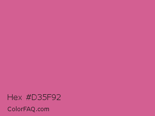 Hex #d35f92 Color Image