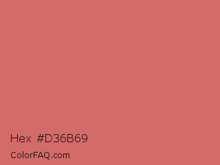 Hex #d36b69 Color Image