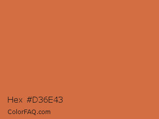 Hex #d36e43 Color Image