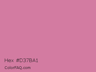Hex #d37ba1 Color Image