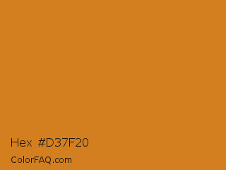 Hex #d37f20 Color Image