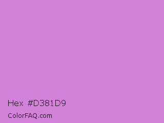 Hex #d381d9 Color Image